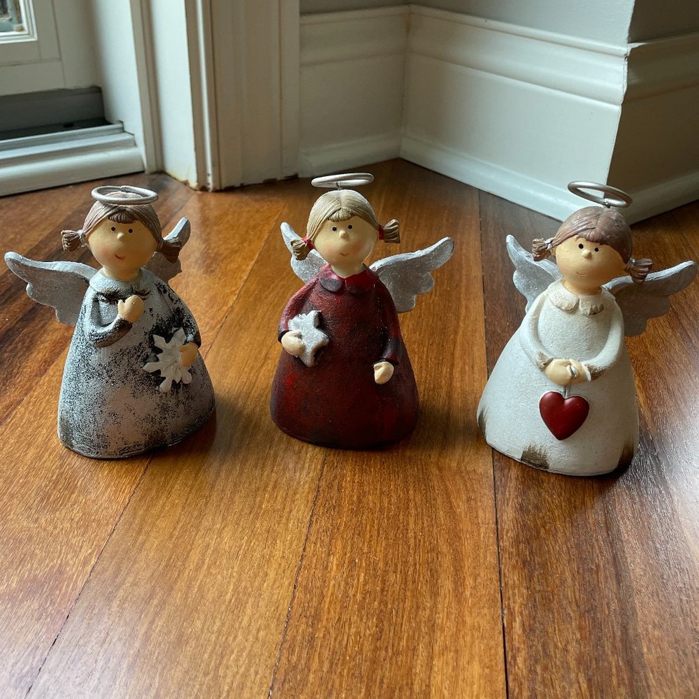 NEW Three (3) Transpac Resin Snow Angels